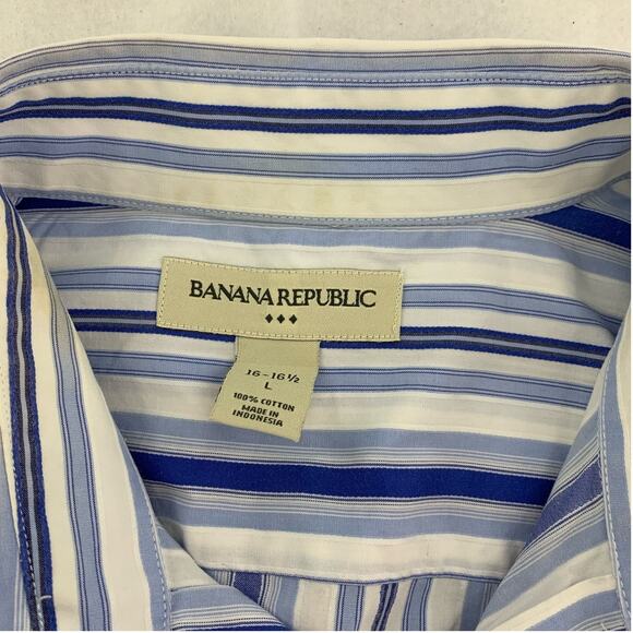 Banana Republic Men’s Long Sleeve Button Down Casual Shirt Size L - Picture 5 of 7